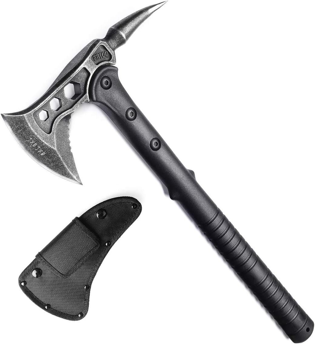 Durable Tactical Tomahawk – 14.5″ Camping Axe with Sheath for Outdoor Activities