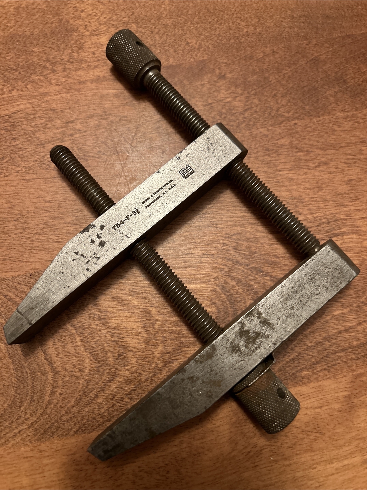 Vintage BROWN & SHARPE No.754-F Machinists 3″1/2 Parallel Clamp USA