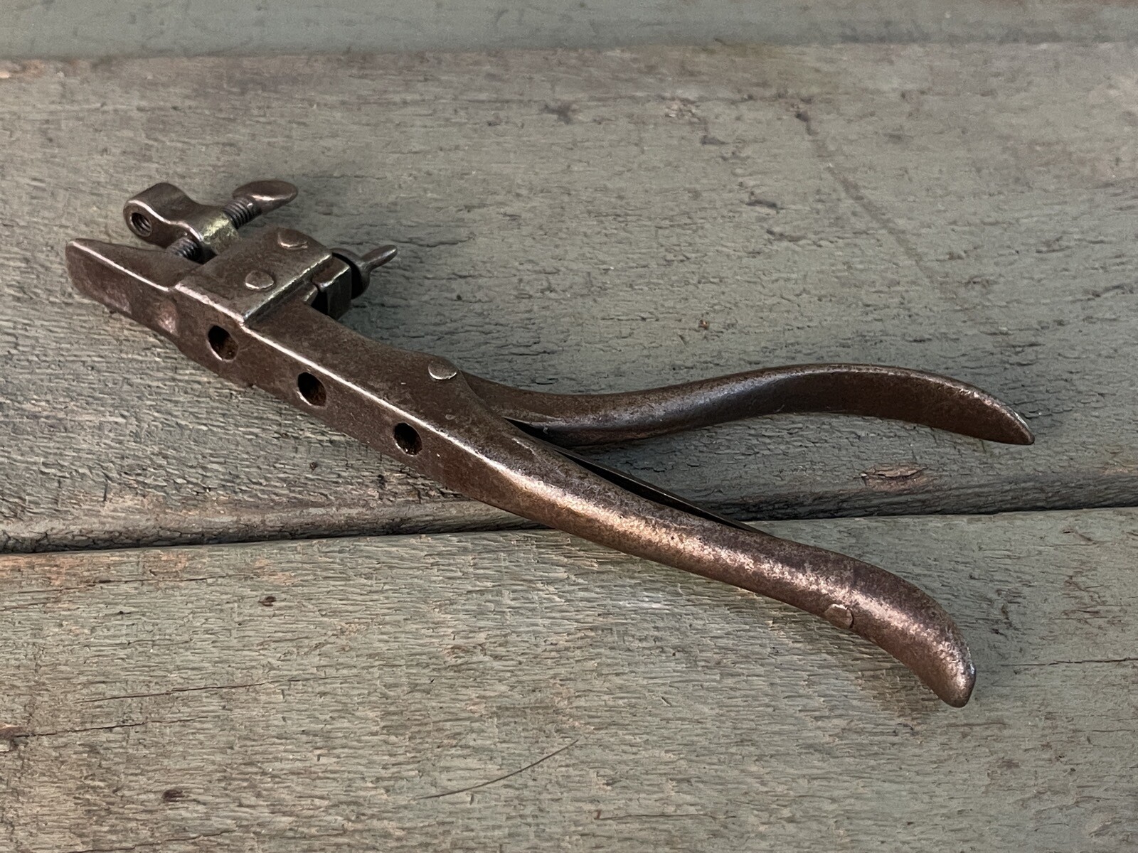 Vintage c.1869 SAMUEL LEACH Patent 7″ Saw Set Pliers Setting Tool Made in USA