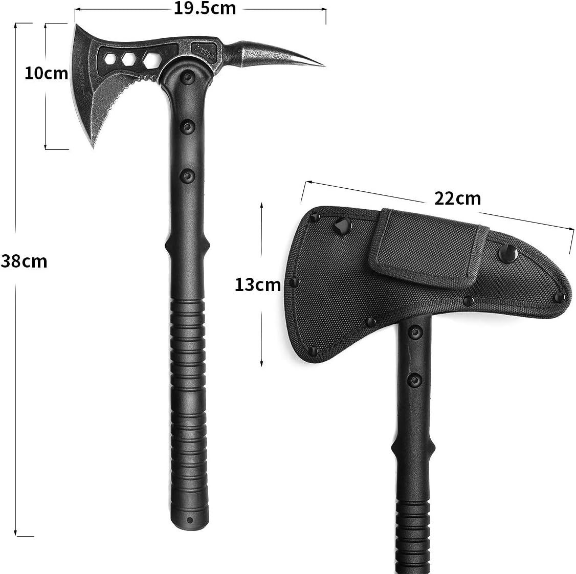 Durable Tactical Tomahawk – 14.5″ Camping Axe with Sheath for Outdoor Activities