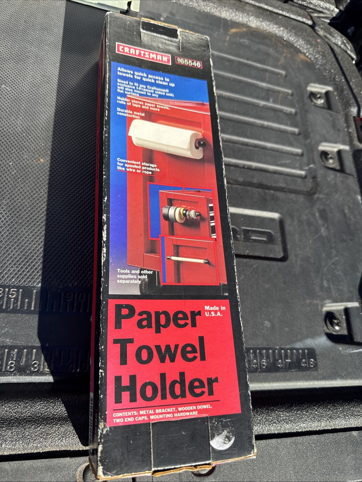 Very Rare Sears Craftsman USA Nos Paper Towel Holder 4 Tool Chest Rollaway 65546
