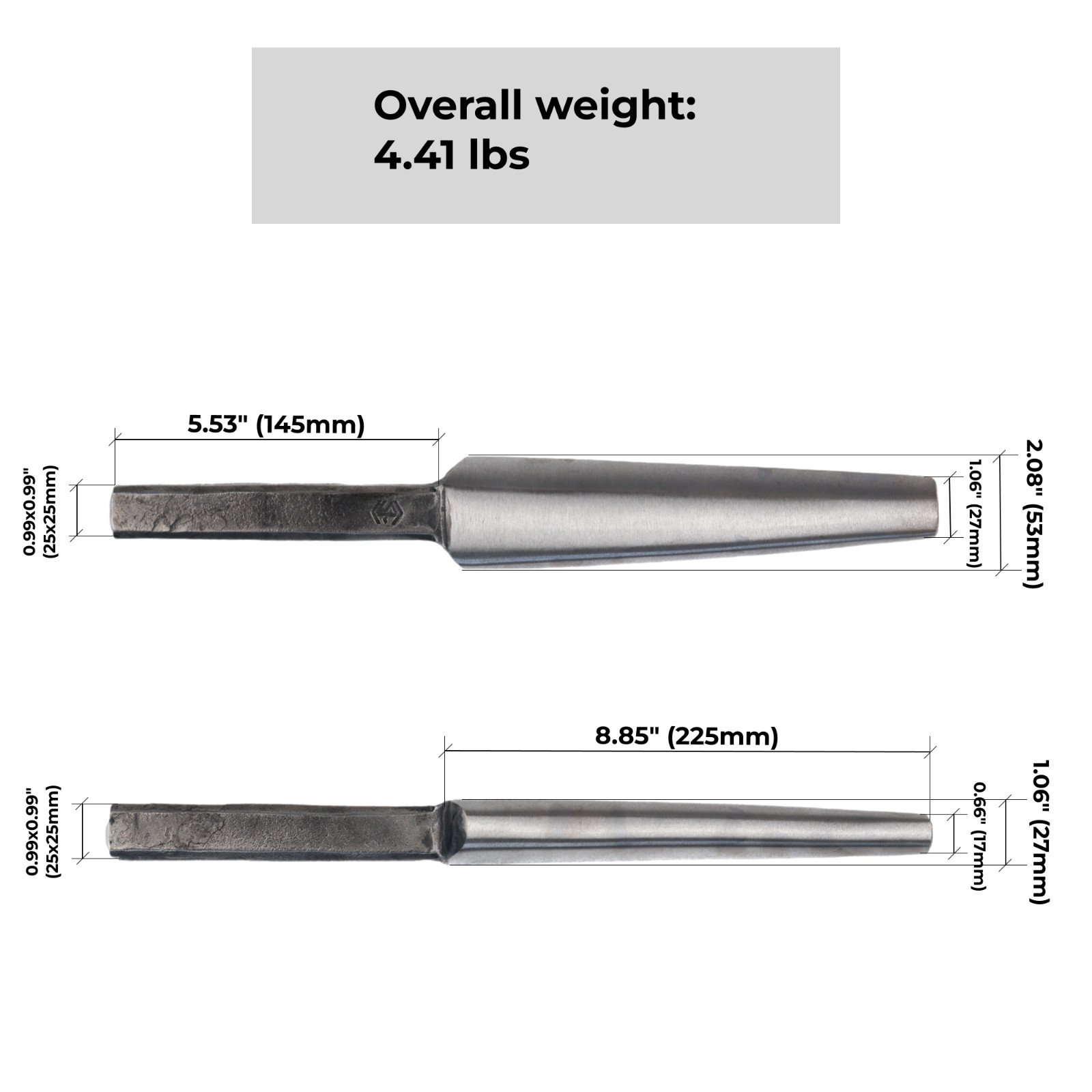 Blacksmith Tomahawk Eye Drift Mandrel Blacksmith Forging Tools 4.4lb 16.33″