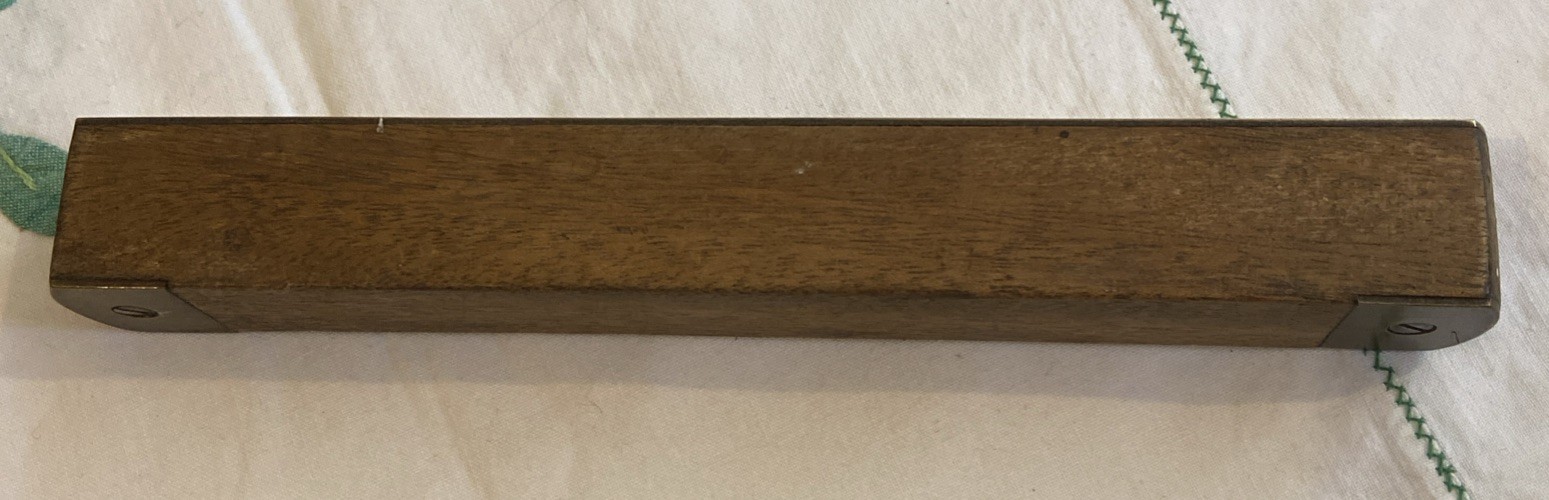 Vintage Tools 8” Wood And Brass Spirit Level by Parry And Bott Ltd Birmingham