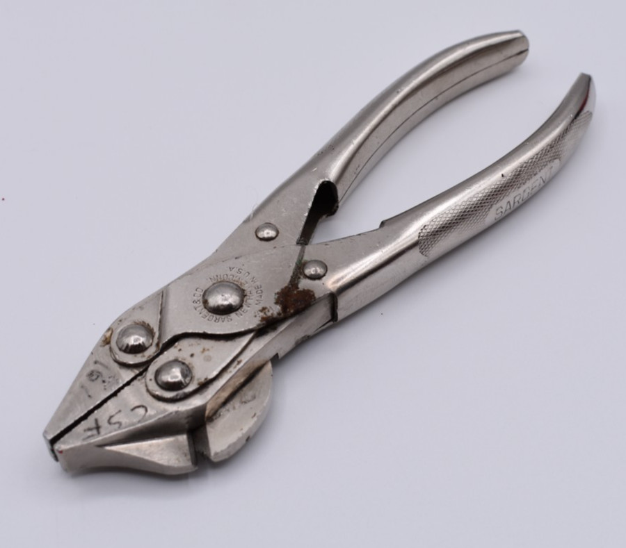 Vintage Utica Tools 402-6-1/2 & MFG Co Parallel Pliers with Side Cutters