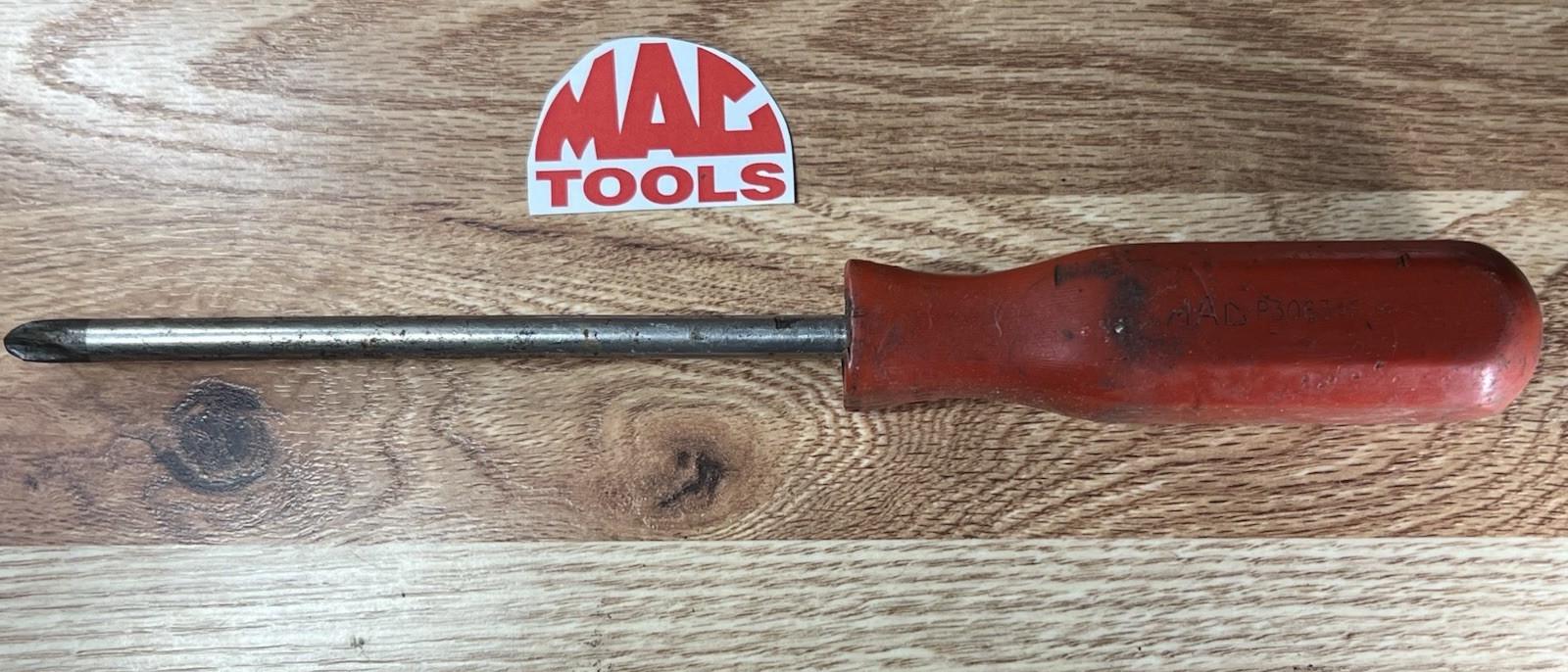 Vintage Mac Screw Driver P3063AR Red Handle Philips Head 10”