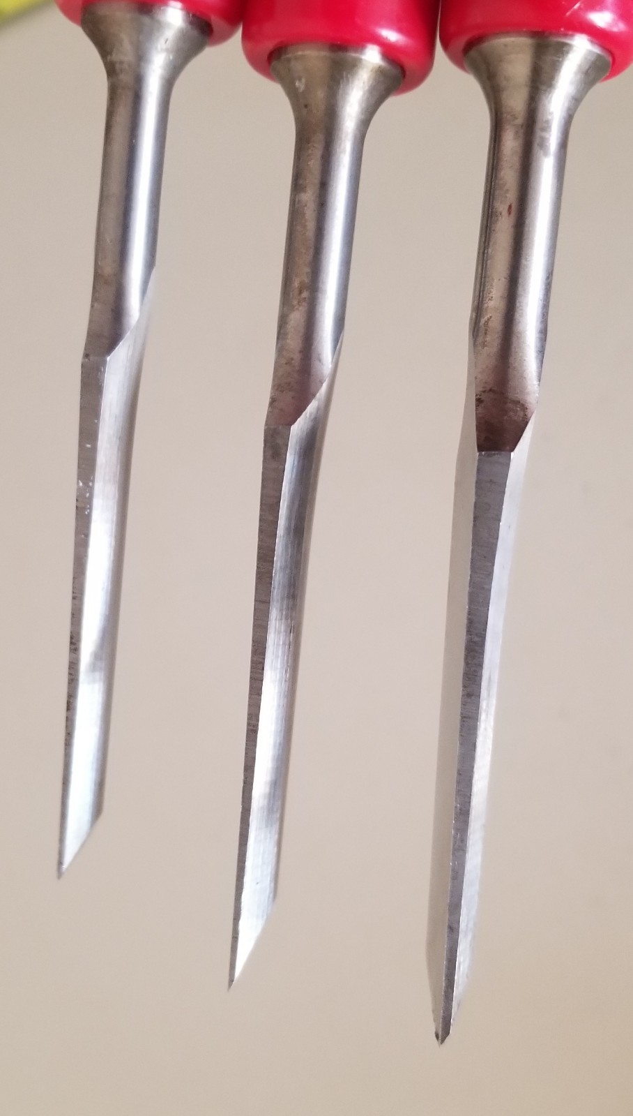 Vtg Sears Roebuck & Co. 3 pc Chisel Set 9 3682. [E3 711]