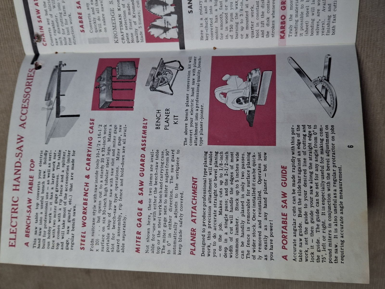 Vintage 1960 Craftsman Handbook POWERED HAND TOOLS Uses Completely Illustrated