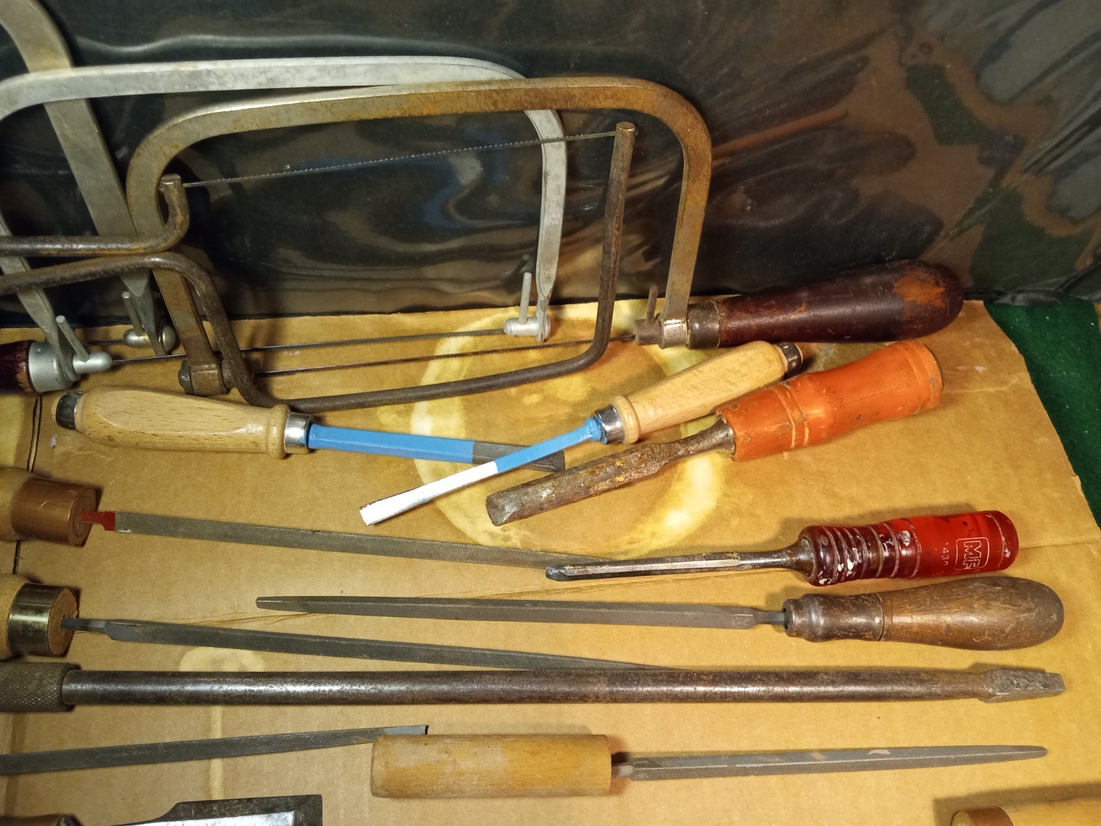 Vintage Woodworking Tool Large Lot Chisels Files Rasps Saws Planes Handles