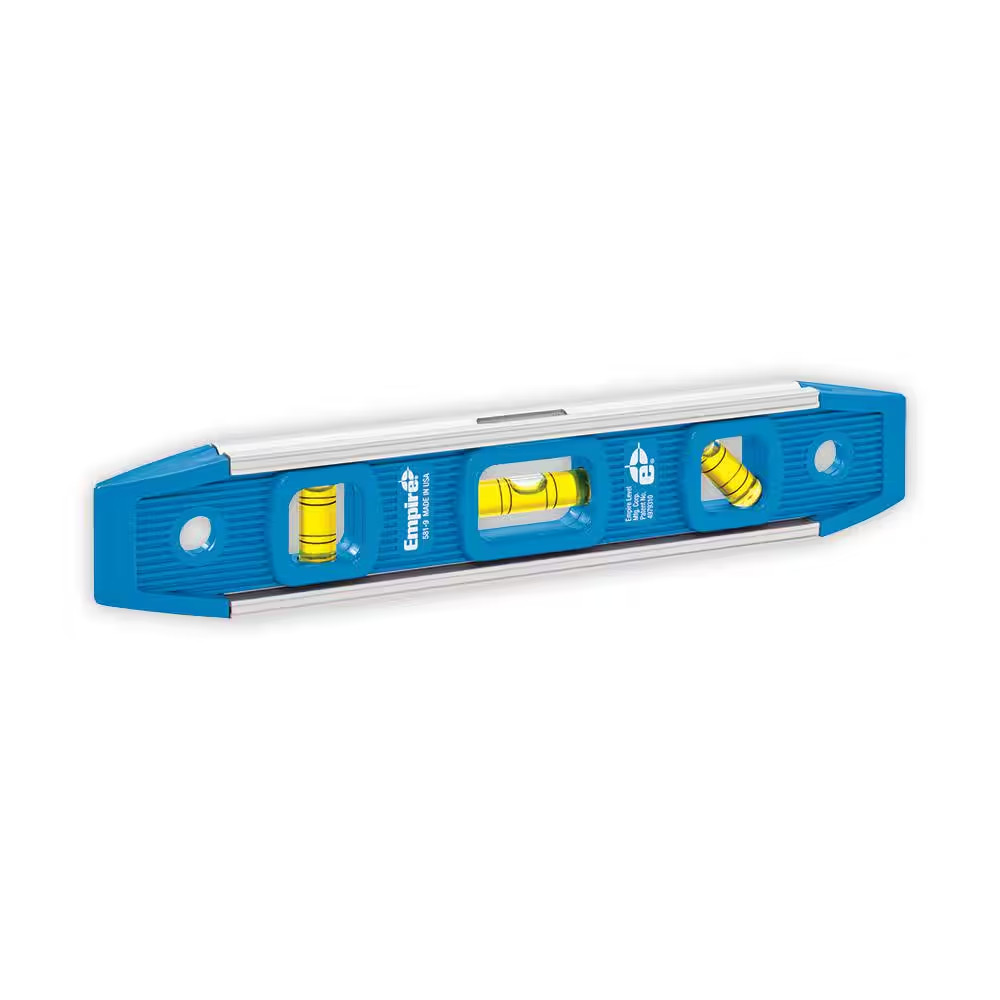 9 In. Torpedo Level with 7 In. Aluminum Rafter Square