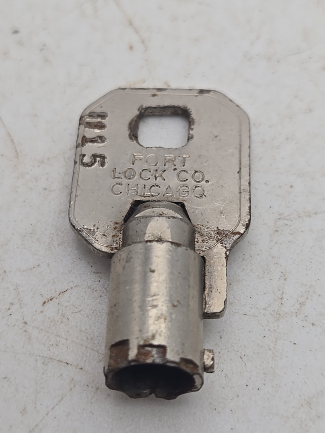 1pc Vintage Fort Lock Co. U15 GEM Barrel Tubular Cam Lock Replacement Key 9A2