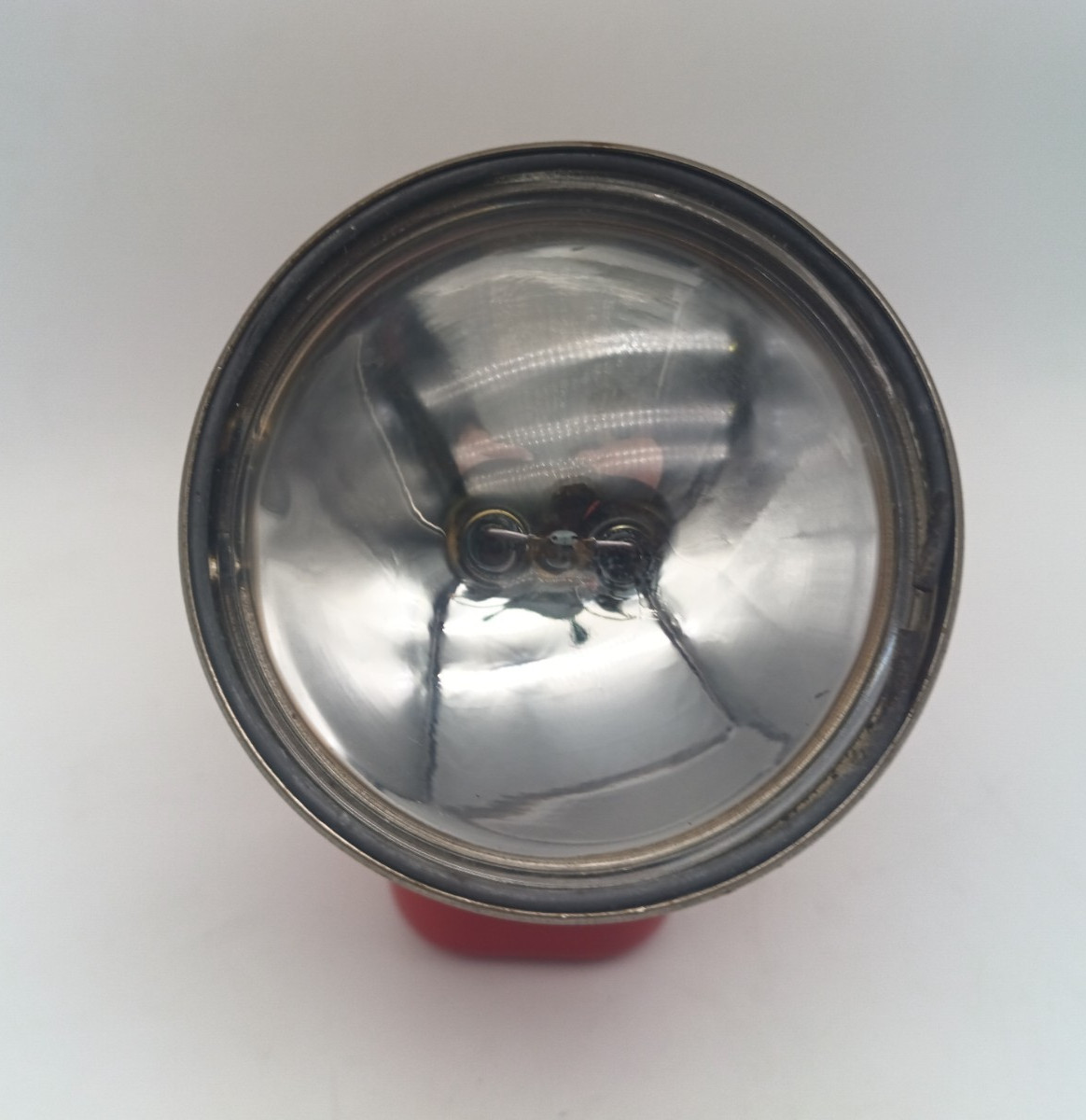 Vtg Teledyne Big Beam Model 166 Hand Lantern Steel Chrome Flashlight 6V WORKS