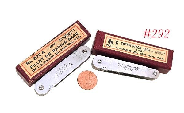 old box boxed STARRETT MACHINIST TOOLS No 6 272 Screw Pitch Radius Gage gauges