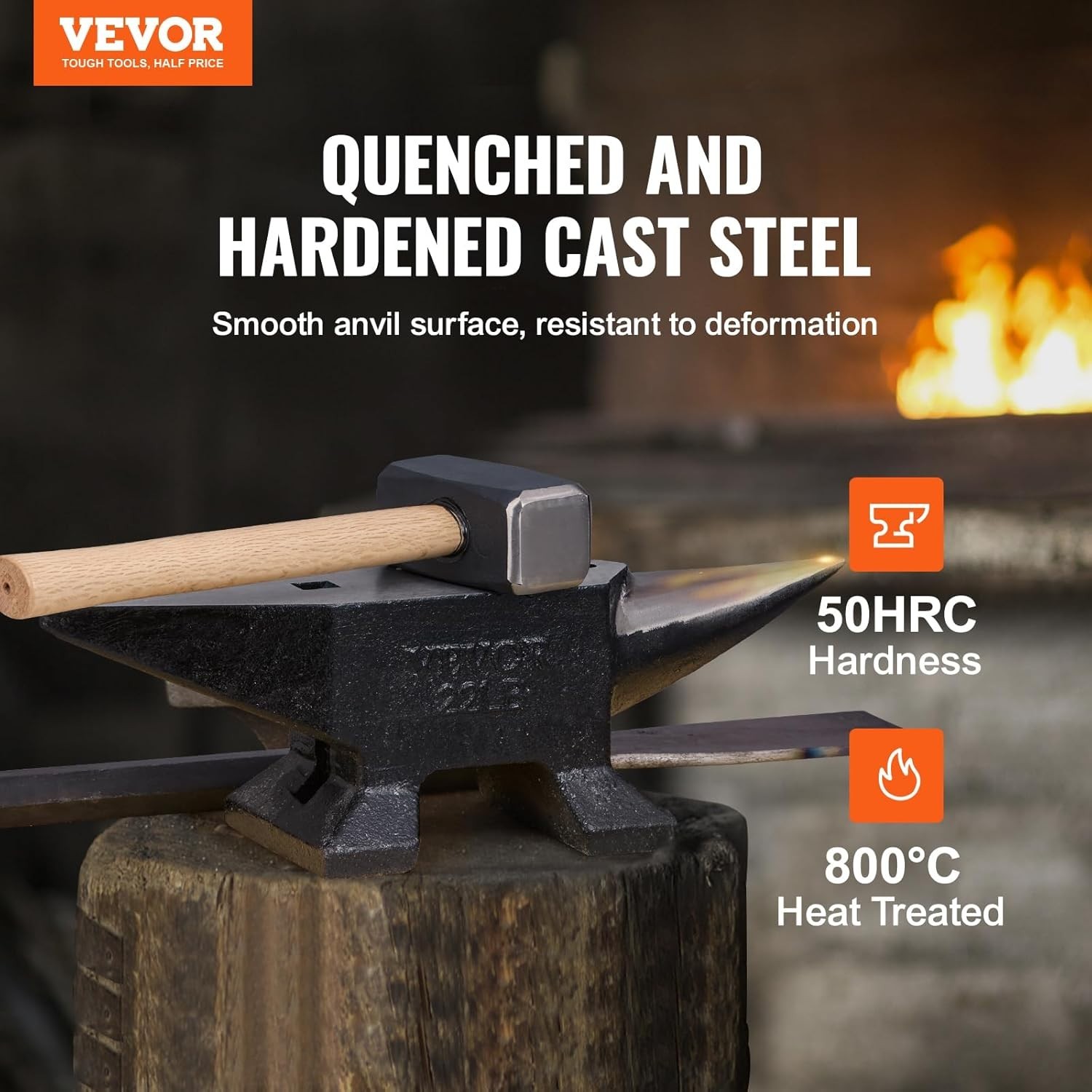 Professional 22 lbs Anvil with Large Work Surface – Essential for Metal Crafts