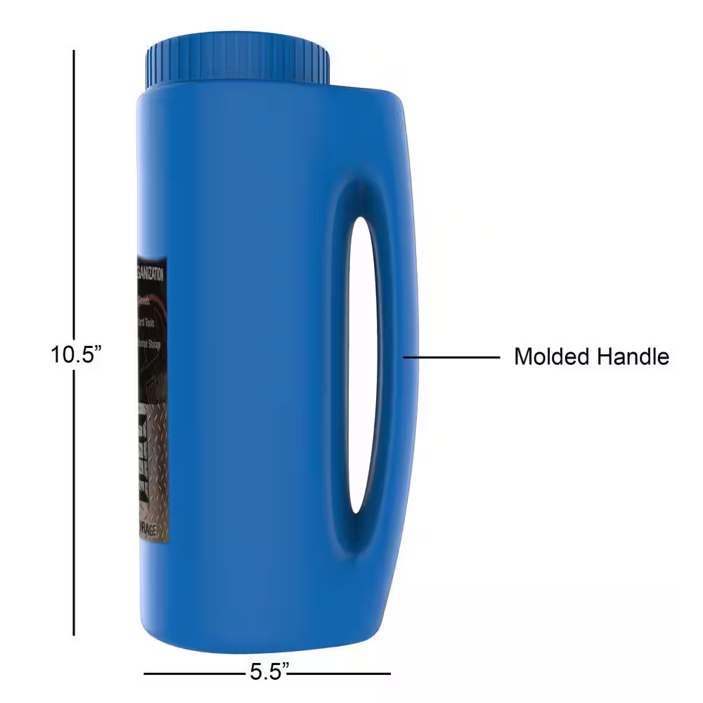 Hand-Held Spreader Container – Shaker Style Lid, Handle, and 2.3 L Capacity for