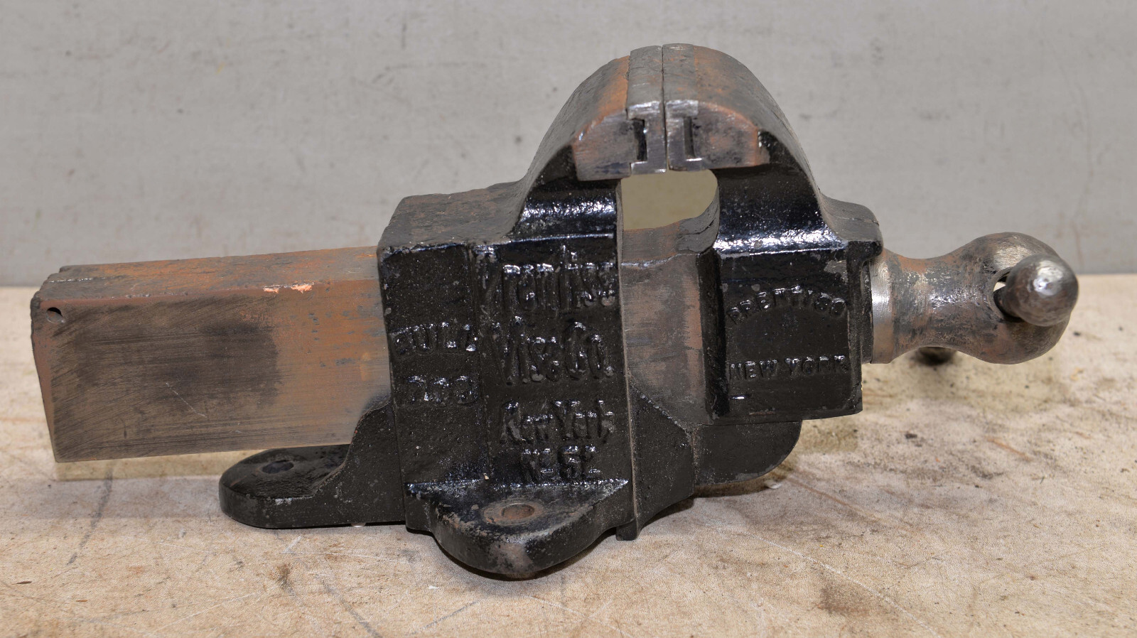 Vintage Prentiss Bulldog No 92 vise blacksmith machinist 4″ jaw, 40 lbs tool