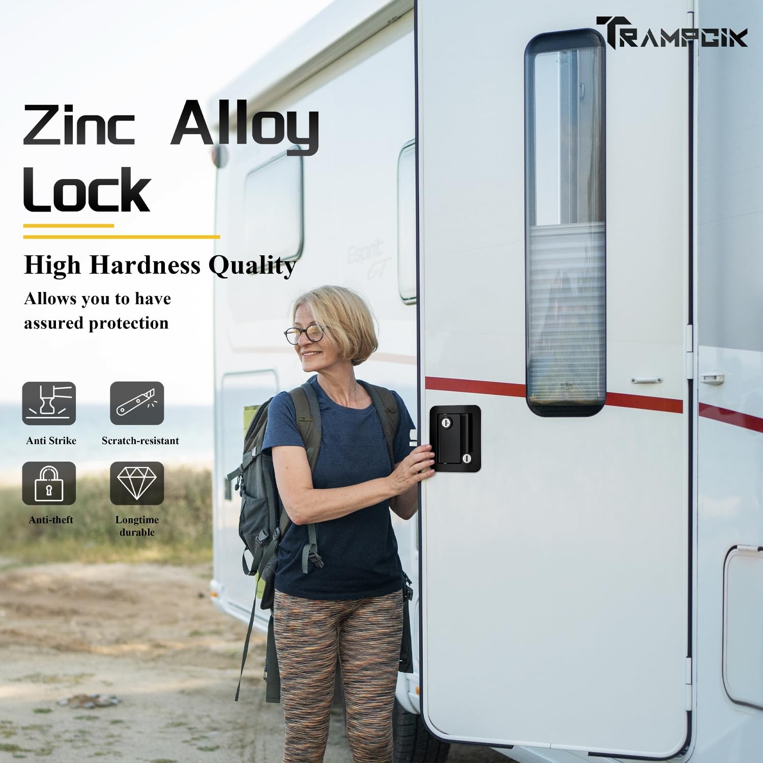RV Door Lock,1 Camper Door Lock with Storage Locks Combo, for Trailer Entranc…