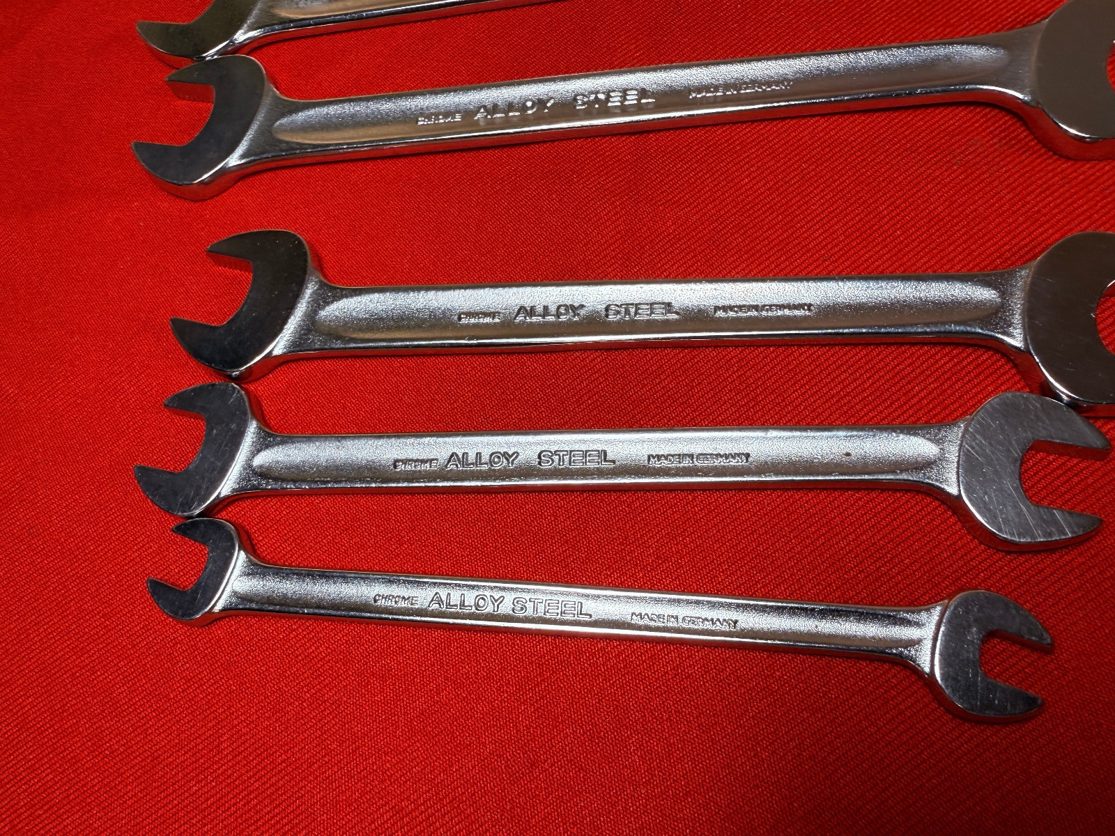 NOS 11 pc Vintage Stahlwille SAE Open End Wrench Set 10 Motor Series 1/4 -1-1/8″