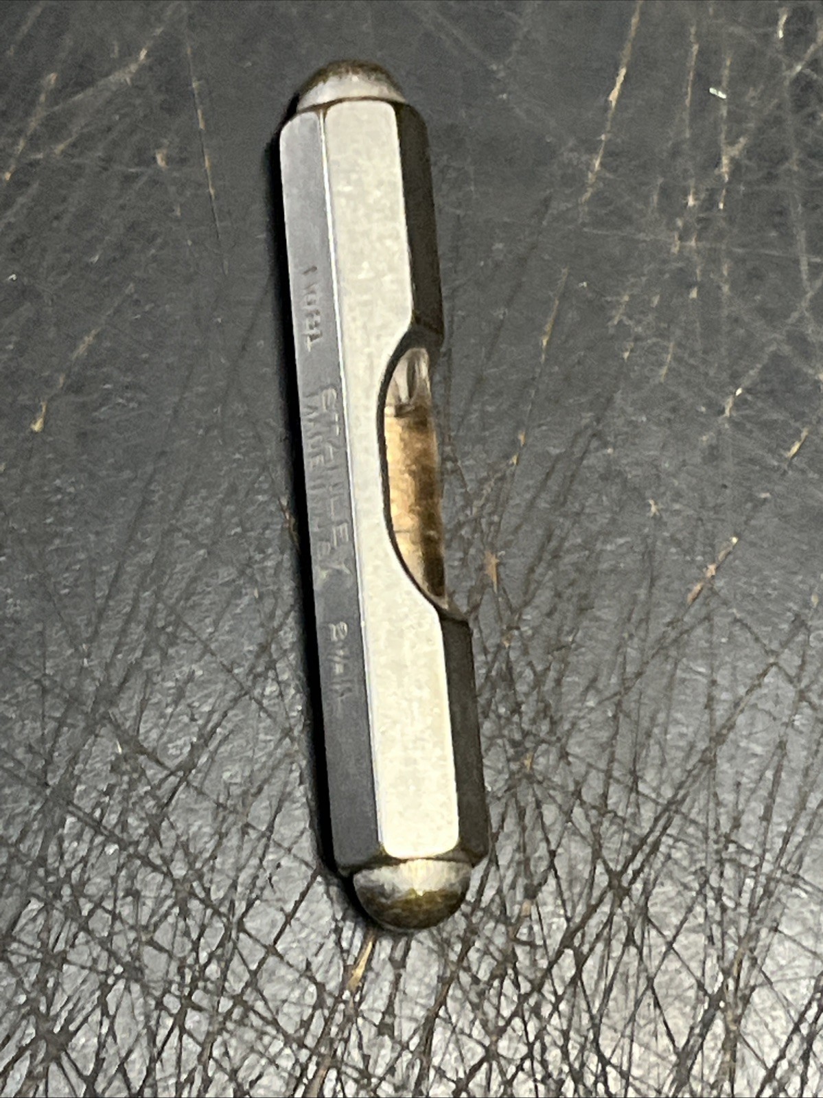 Stanley No. 31 Hexagon Pocket Level 2 1/2″ LONG Vintage Tool USA Nickel Plated