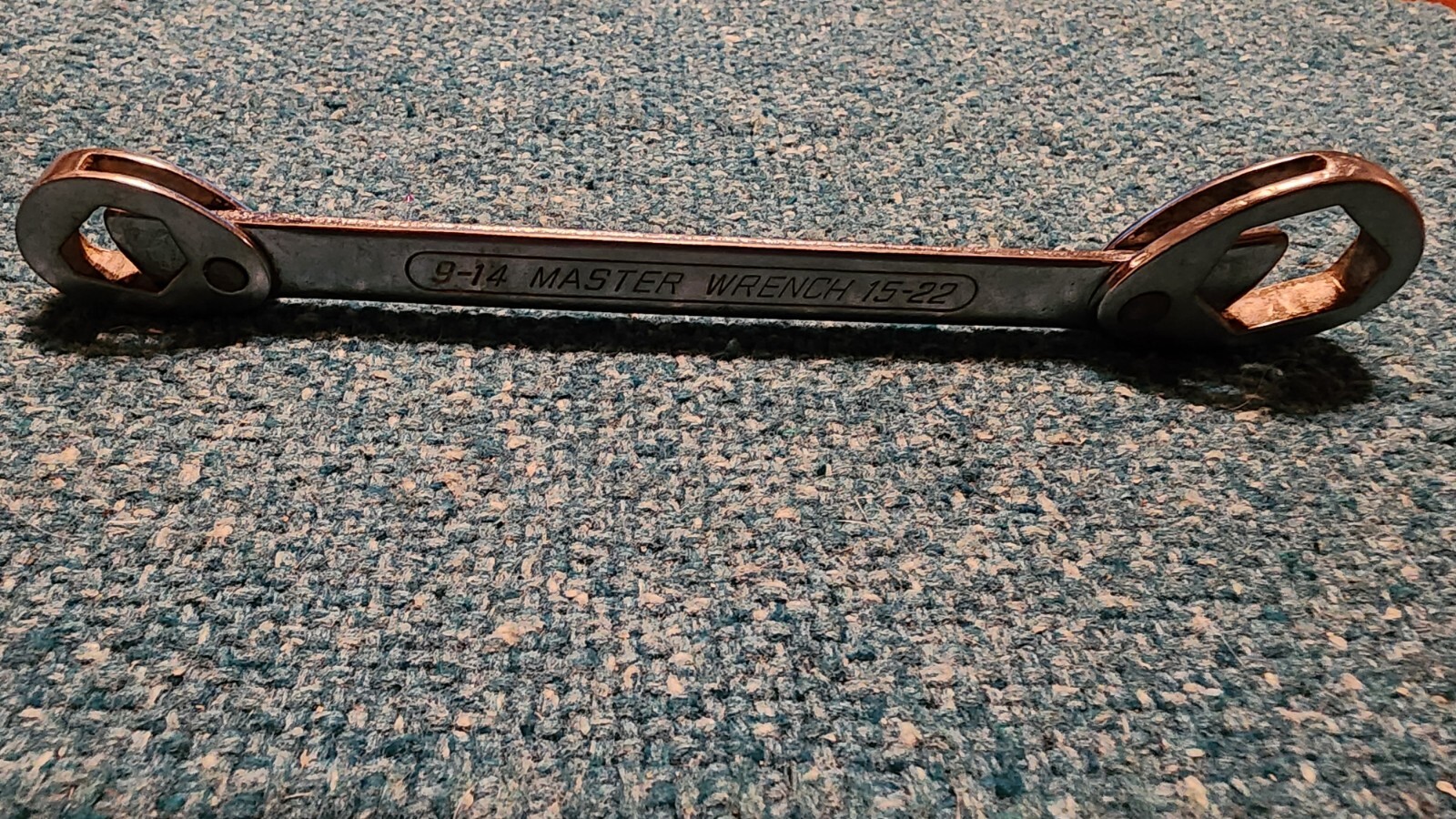 Vtg Master Wrench 3/8″ x 13/16″ (9-14mm/15-22mm) Heavy Duty Tool MultiWrench!