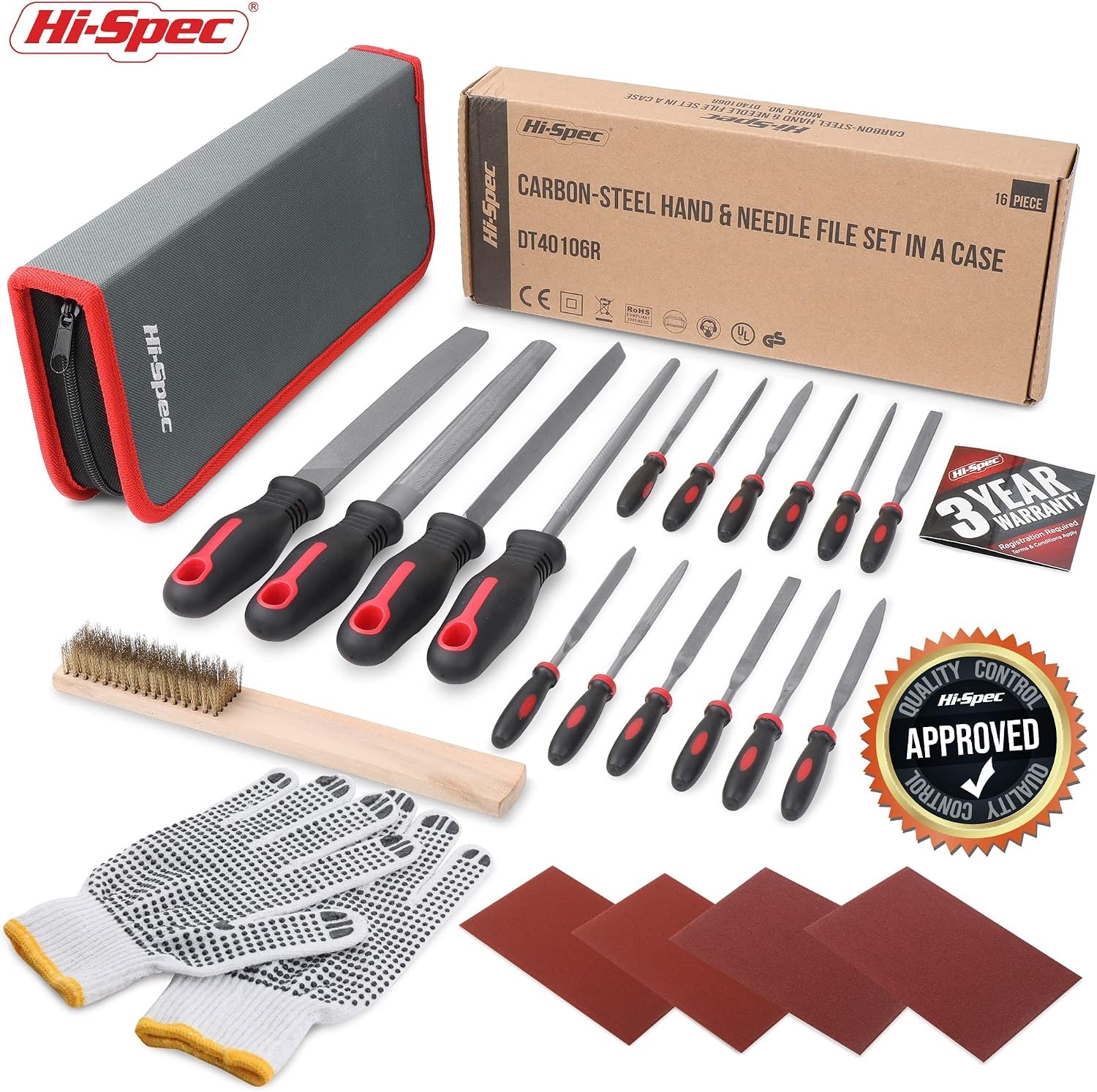17 Piece Metal Hand & Needle File Tool Kit Set. Large & Small Mini T12 Carbon..W