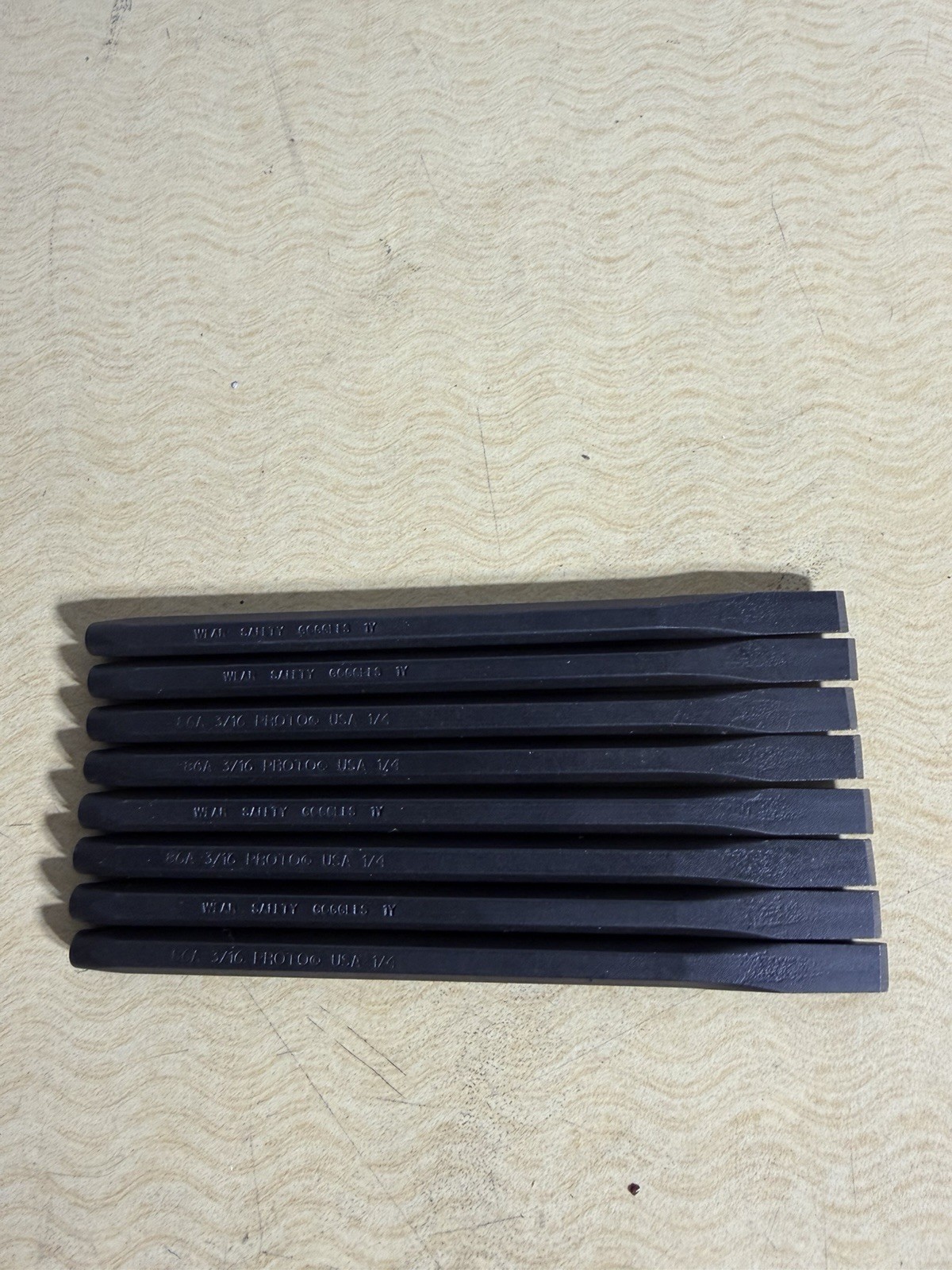 8 Pieces – Proto Cold Chisel 3/16 USA 1/4 86A