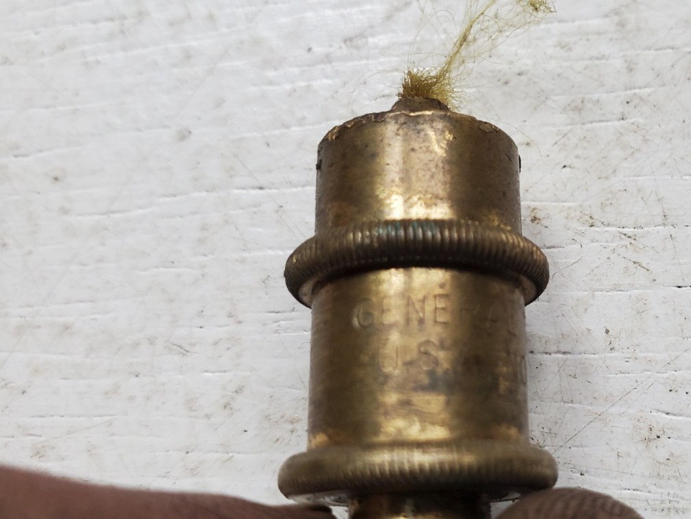 Vintage GENERAL TOOLS Co. No. 800 Solid Brass Plumb Bob 16 oz DISTRESSED PATINA