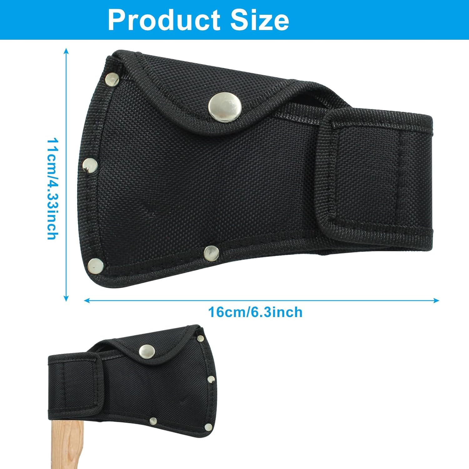 Hatchet Head Sheath Holster, Black Axe Cover for 1-1/4Lb Axe, Double…