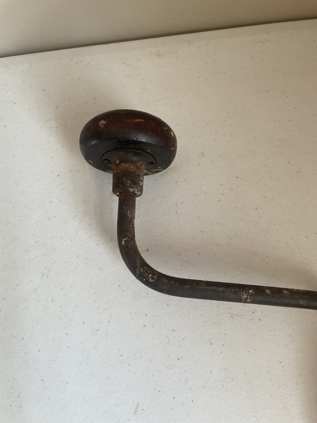 ⁠Vintage Ratcheting Bit Brace Hand Drill Wood Handle Carpentry Woodworking Tool⁠