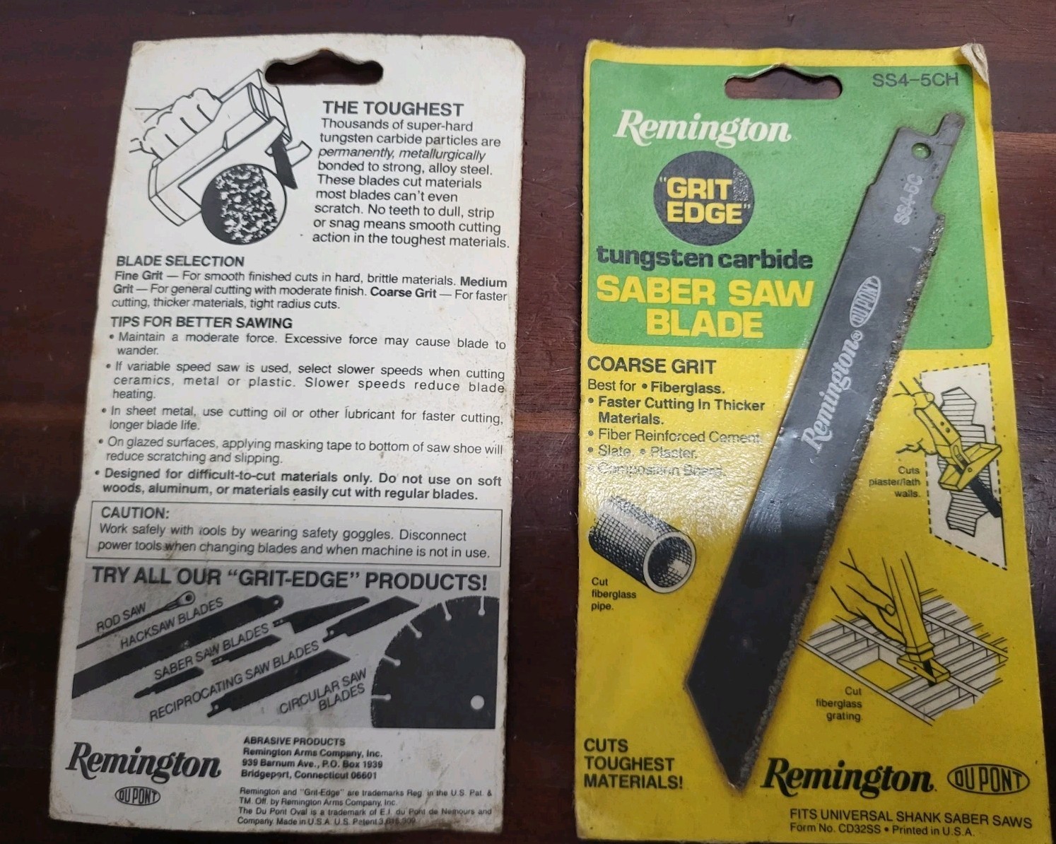 2 REMINGTON TUNGSTEN CARBIDE GRIT EDGE SABER SAW BLADE FIBERGLASS Plaster Slate