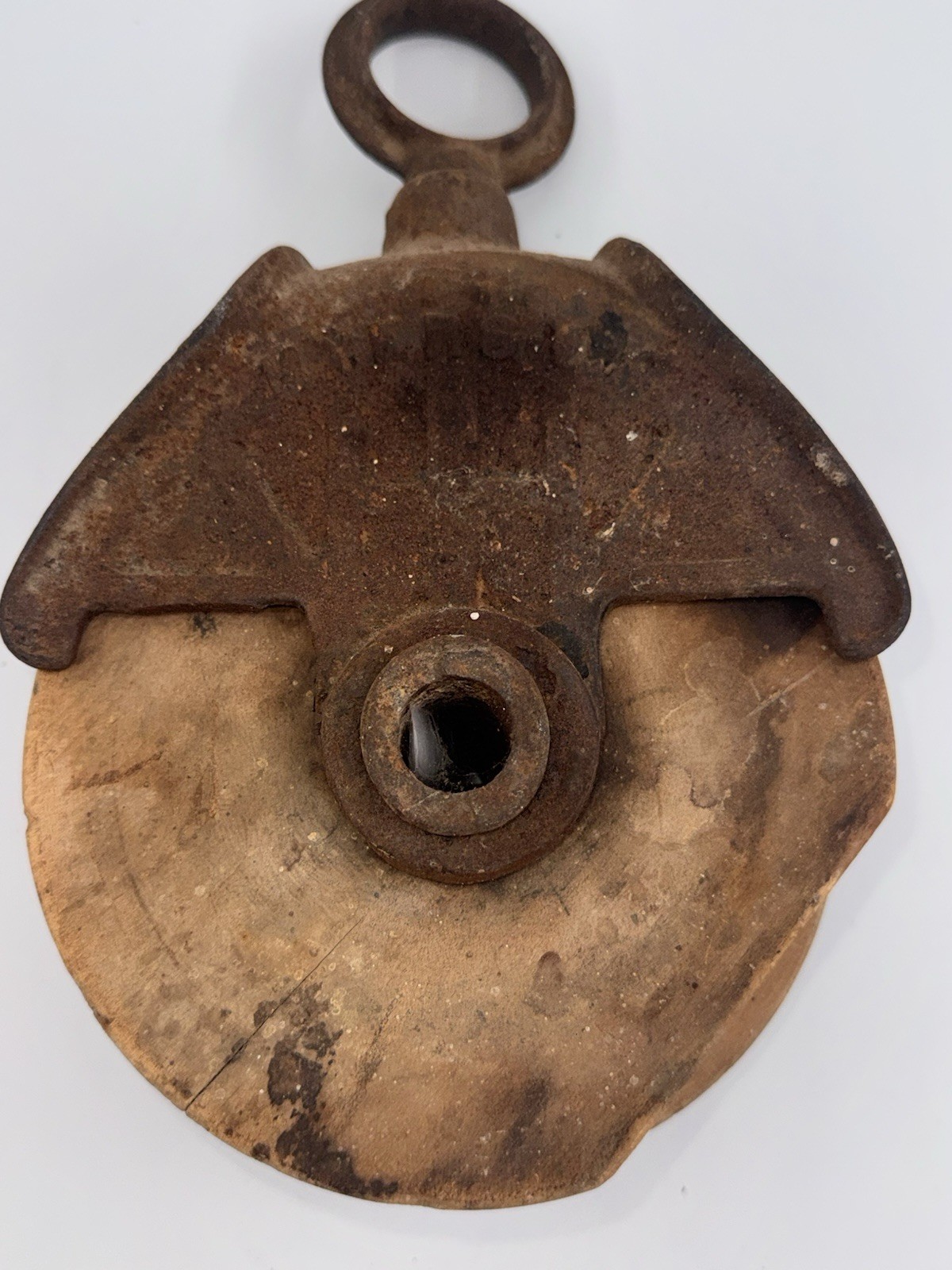 Barn Pulley Vintage Myers O.K. Wood & Cast Iron H-322 Farm Hay Trolley Rustic