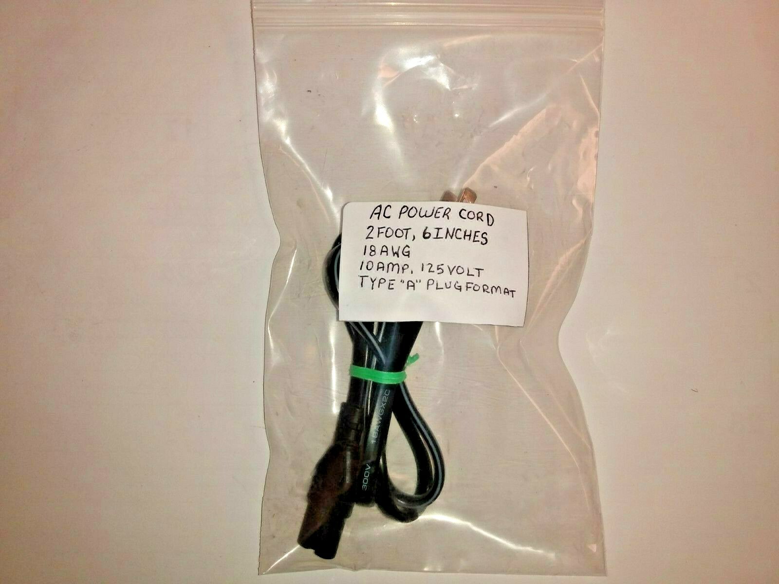 2 Prong AC Power Cord