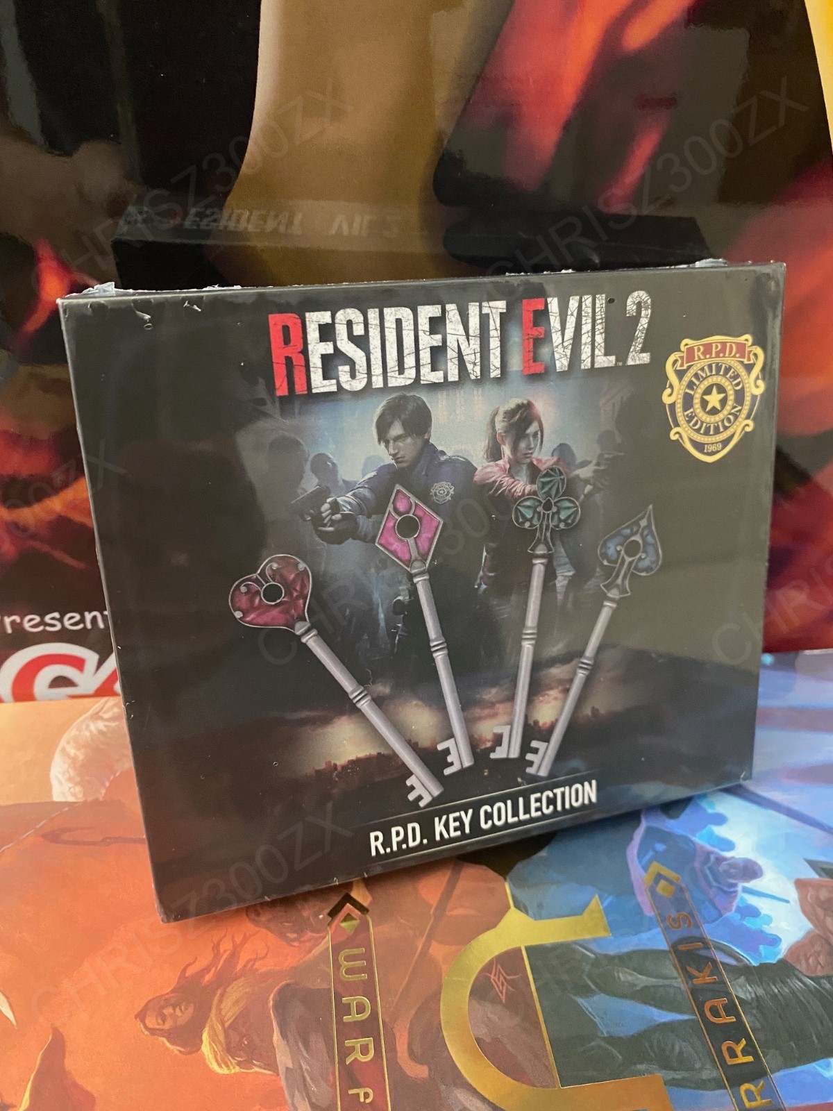 Resident Evil 2 Card Suit Keys [Set of 4] Replica Figure Konami Numbered Box RE2