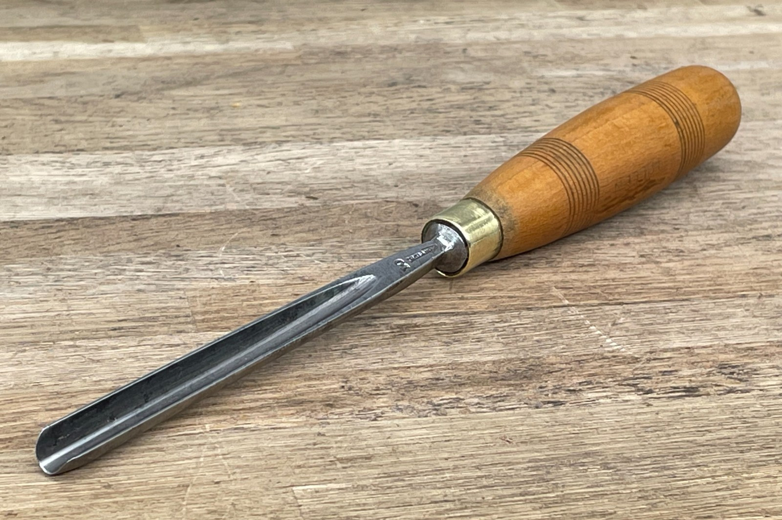 Vintage S J Addis No 10 Deep Gouge Chisel 3/8″ Woodworking Carving Gouge Tool