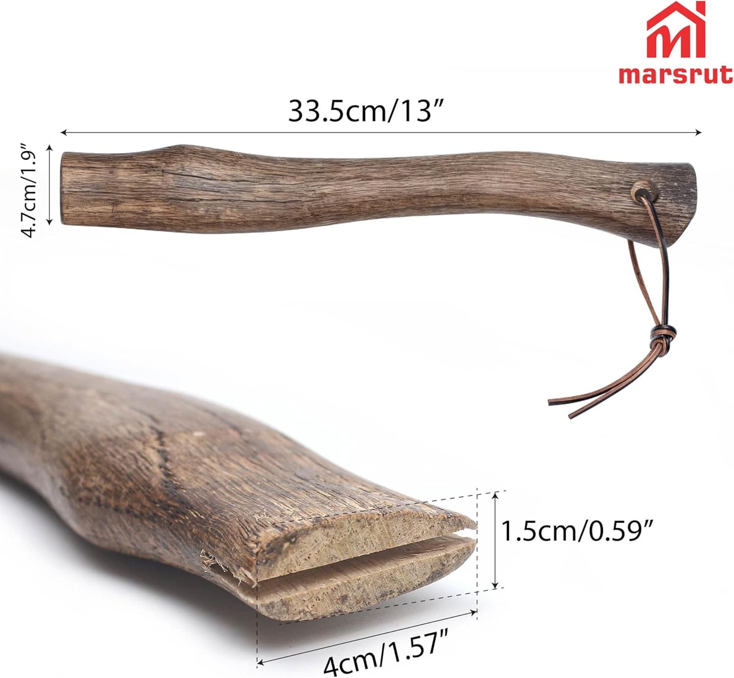 13 Inch Replacement Hatchet Handle for Camp Broad Single Bit Axes Durable Oak