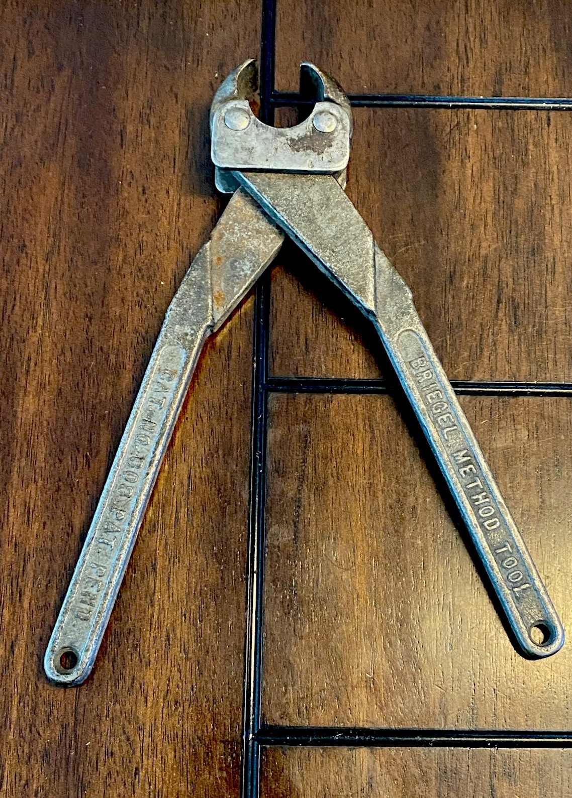 Vtg. Briegel Method Tool No.608 Electricians 10” Conduit Crimping Pliers / USA