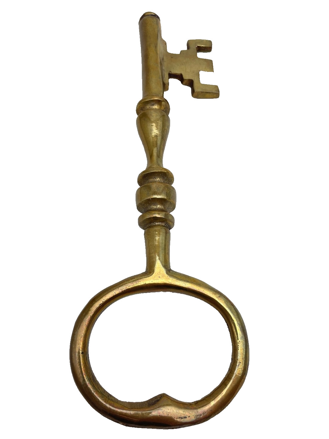 Large Vintage Brass Decorative Skeleton Key 22cm