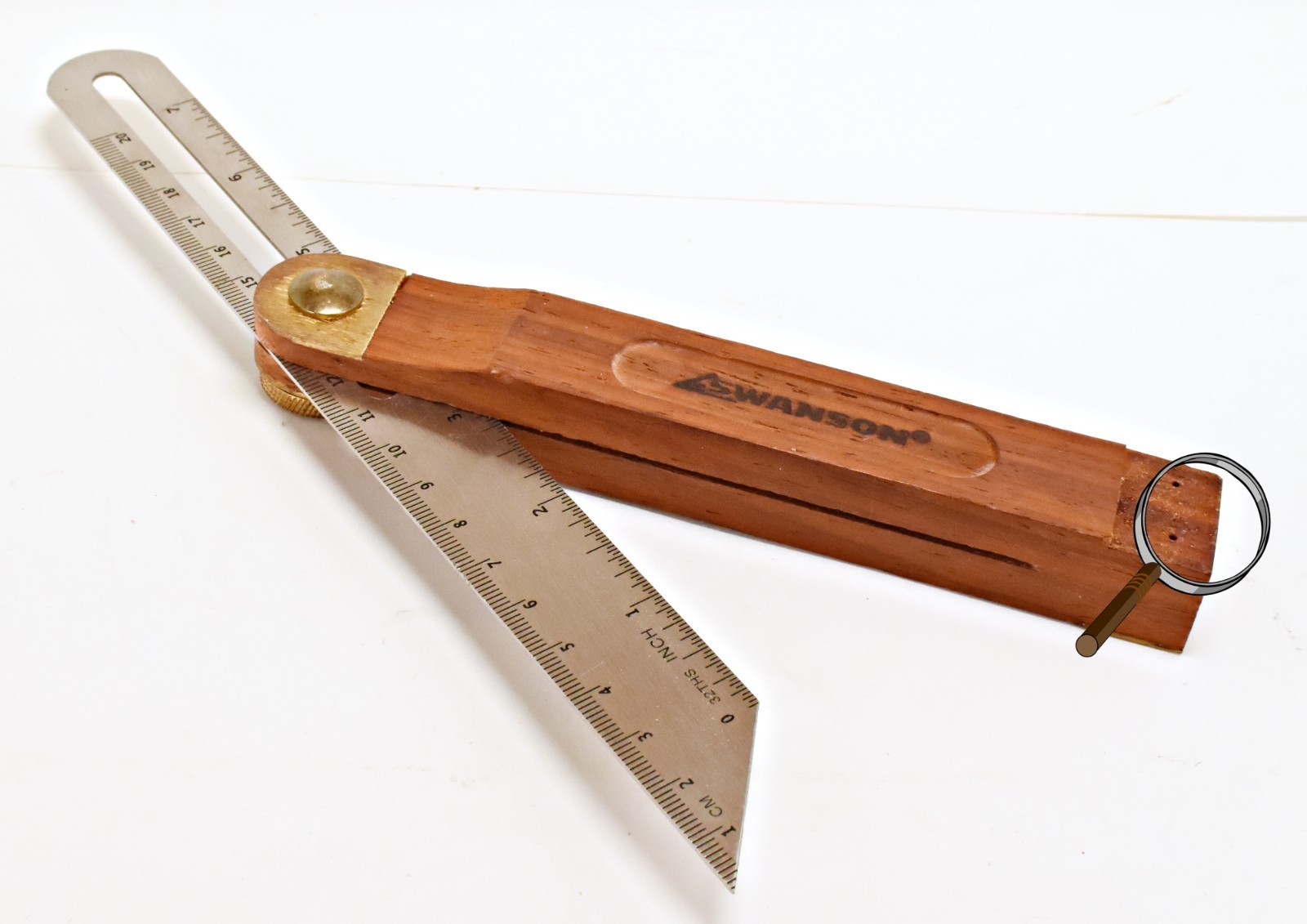 Vintage Swanson 8” Sliding T-Bevel Gauge Hardwood Handle Stainless Blade USA
