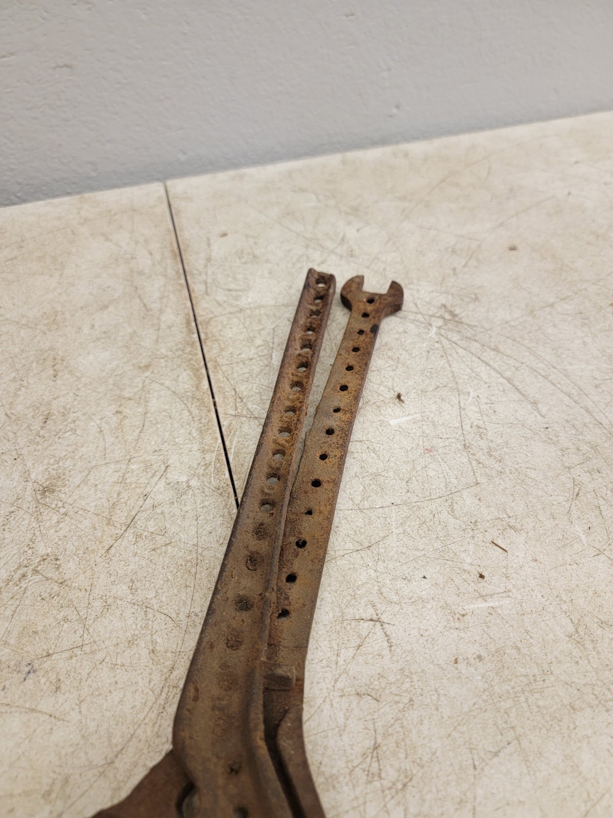 Vintage Church Bros Adrian MI Michigan Mutli Tool Wrench Barb Fence Stretcher