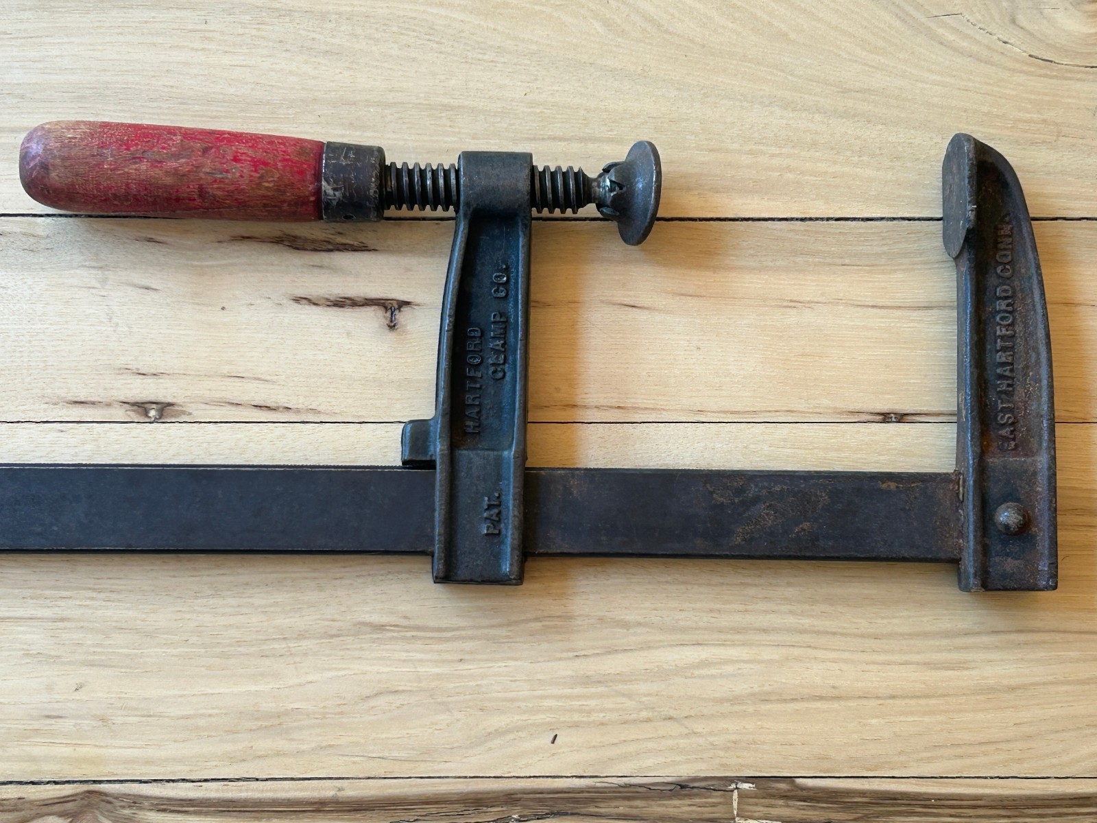 Vintage Hartford Wood Bar Clamp 4GC – Heavy Duty – 44-3 East Hartford, Conn