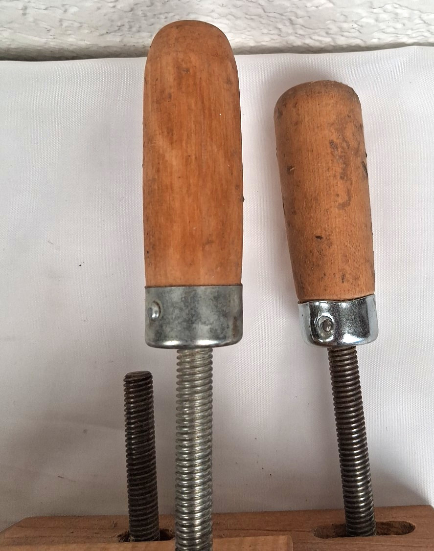 Two Pair 10″ & 8″ Jorgensen Hand Screw Adjustable Wood Shop Clamps Made In China