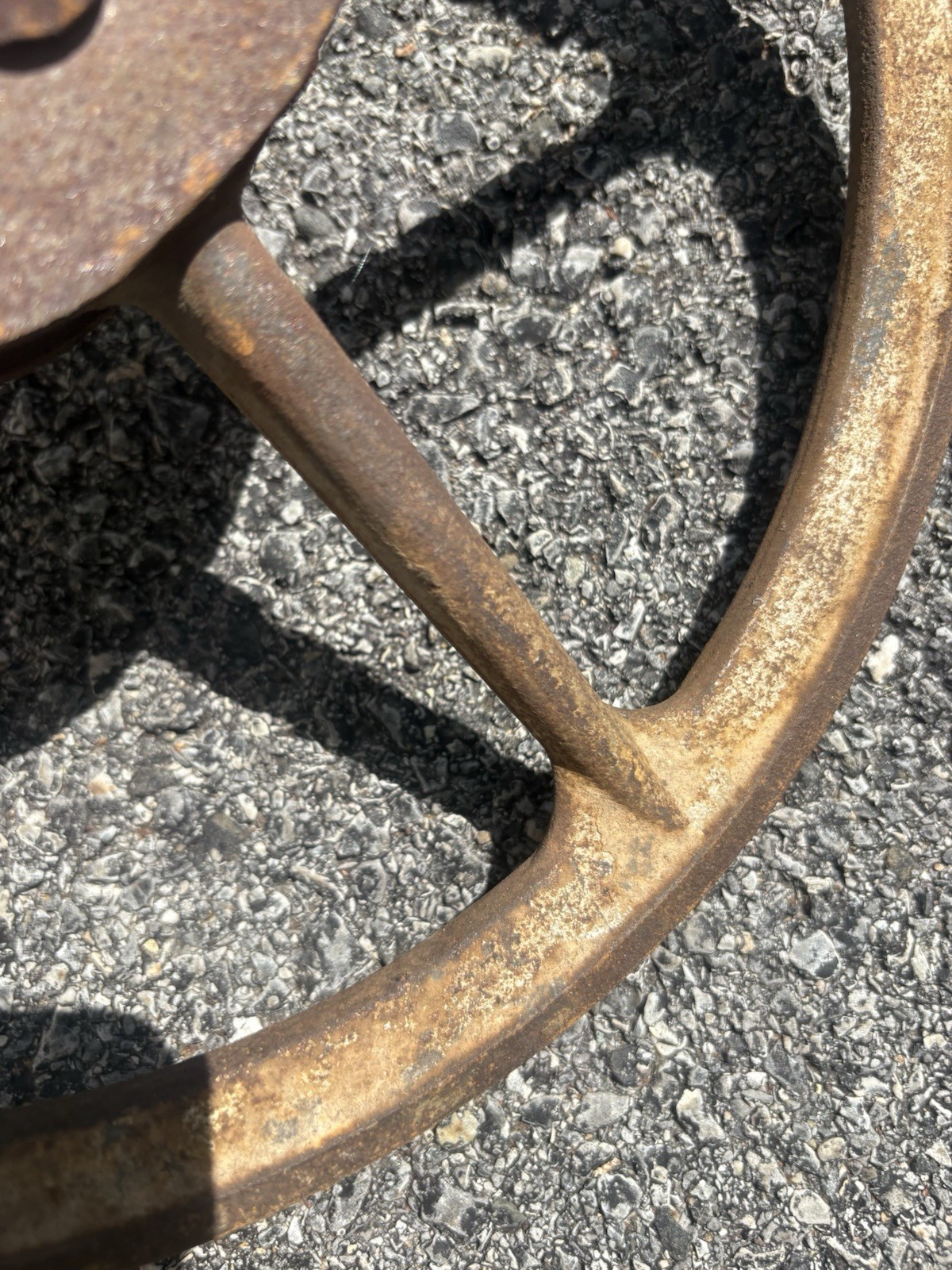 Large Antique 12” Wheel All Metal Pulley Industrial Farmhouse 10 Lbs
