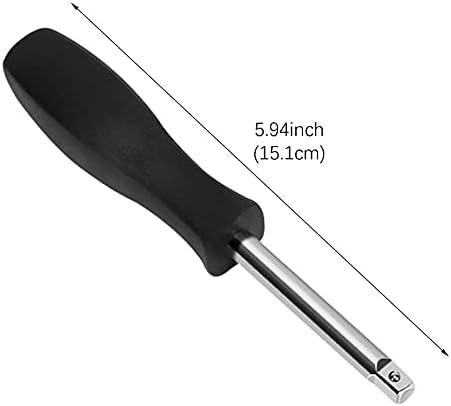 3 PACK Black 1/4 Inches Drive Spinner Handle Socket Driver Handle for Repair Mai