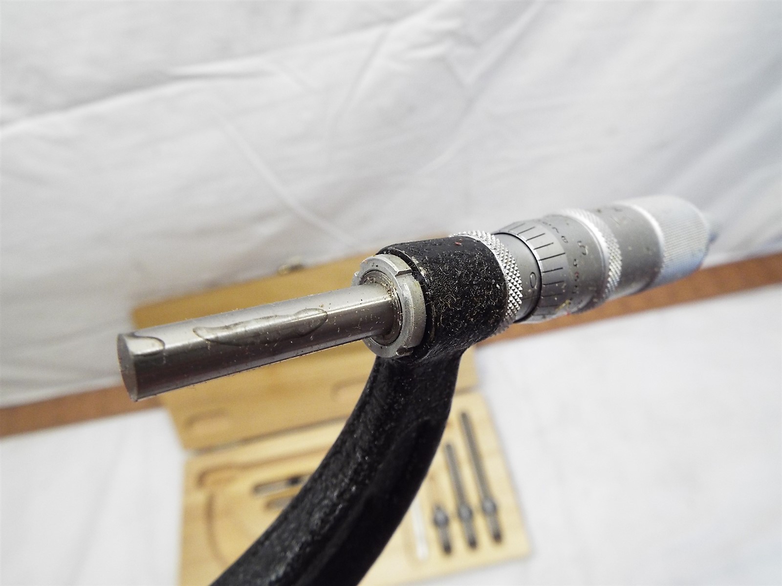 Craftsman 0-4″ Micrometer Set with Standards Machinist Tool DJ4-844 in Wood Box