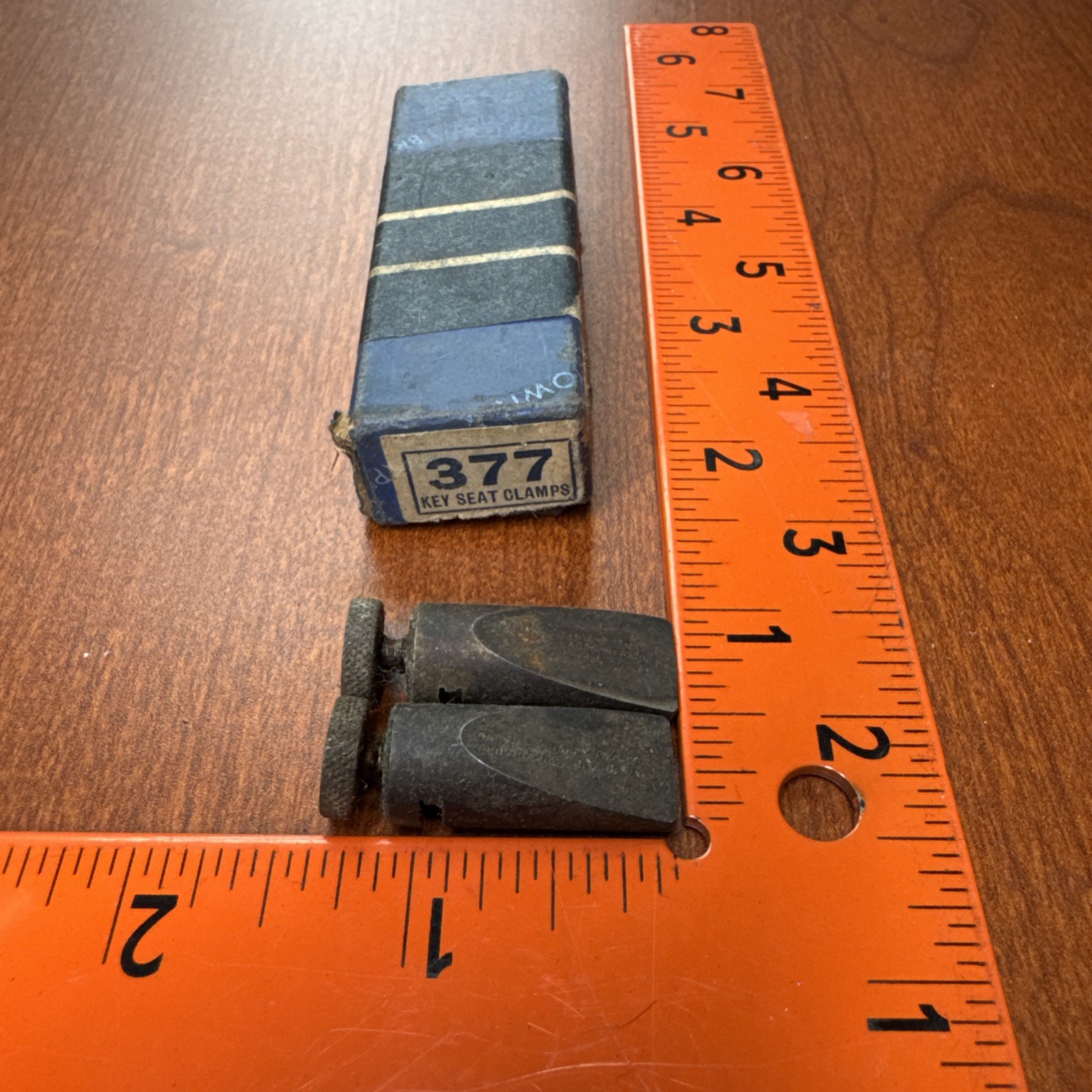 VINTAGE Brown & Sharpe No 377 Key Seat Clamps Pair Machinist Tool BOX
