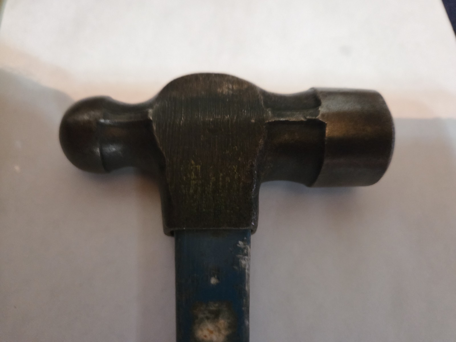 Stanley 12 oz Ball Peen Hammer 54-312 Blue Fiberglass Handle Black Rubber Grip