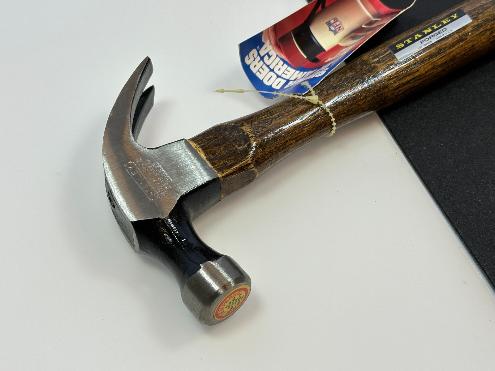 Stanley Tools USA (NOS NEW) H111 1/2 16oz Claw Hammer, Grained Wood Handle, Tag