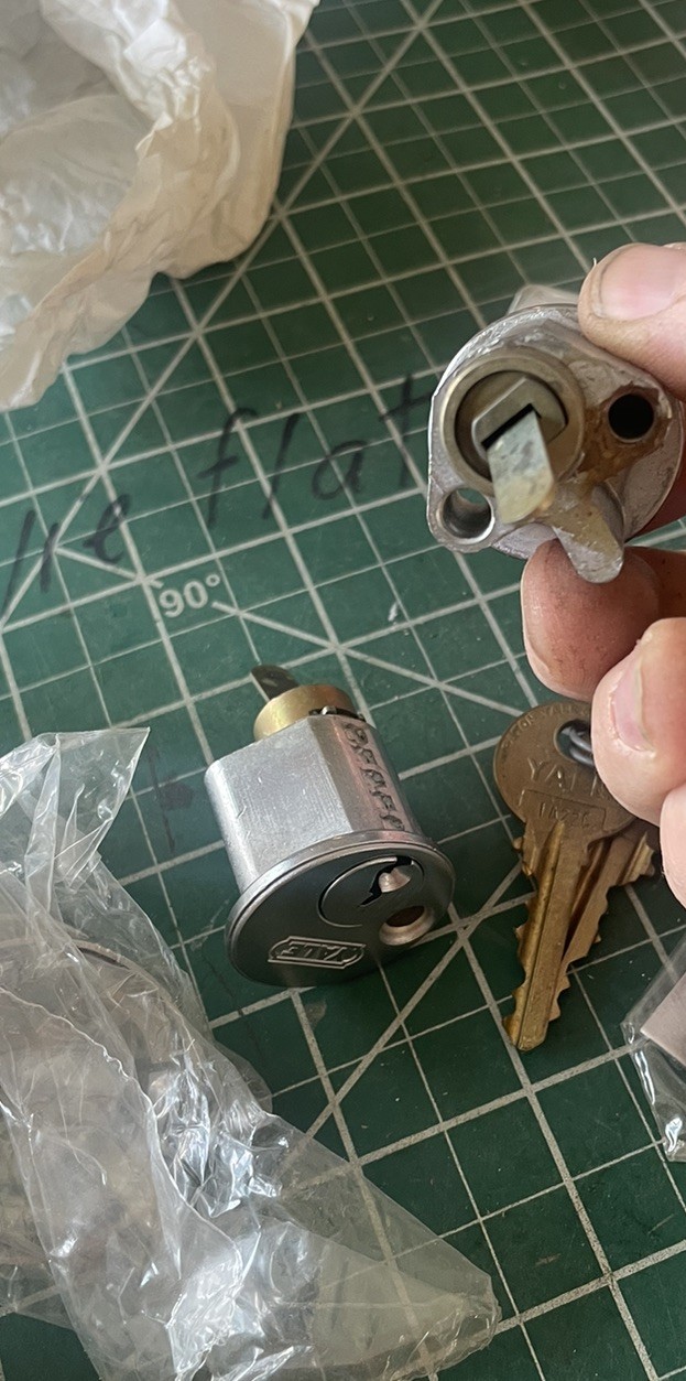 Retro Vintage Yale Double Sided Deadbolt New Old Stock Nickle Brass Locksmith