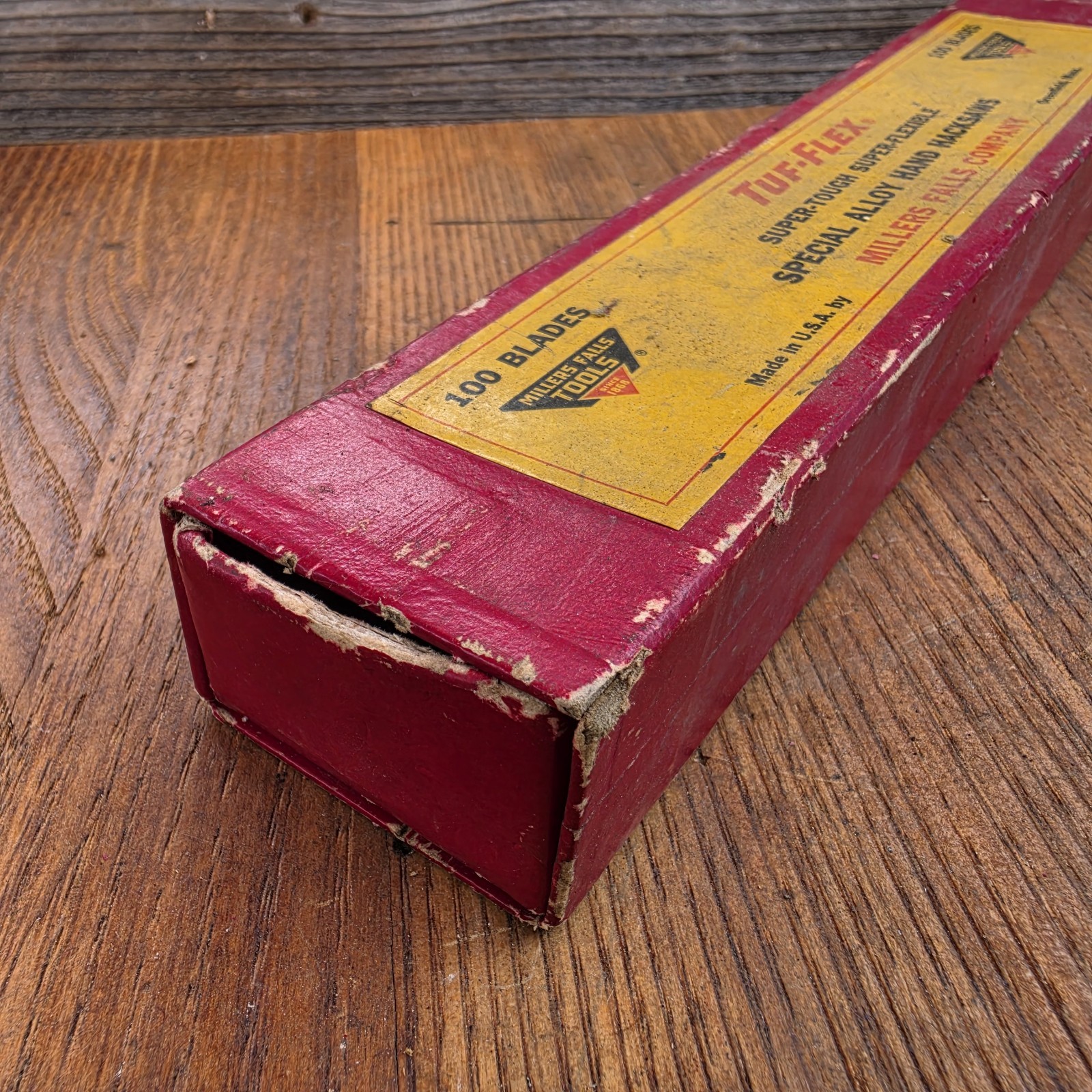 Vintage Millers Falls 100 Blades Box And 8 Blades