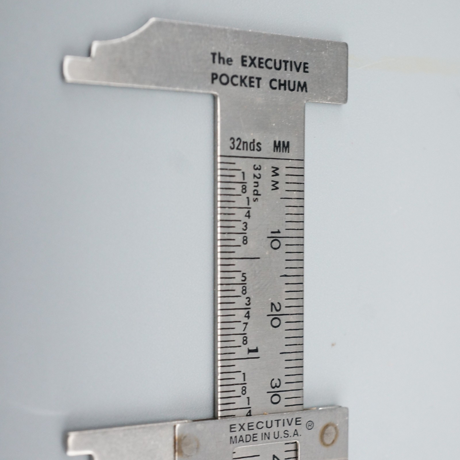 Vintage Machinist Tool The Executive Pocket Chum Stainless Steel Caliper USA