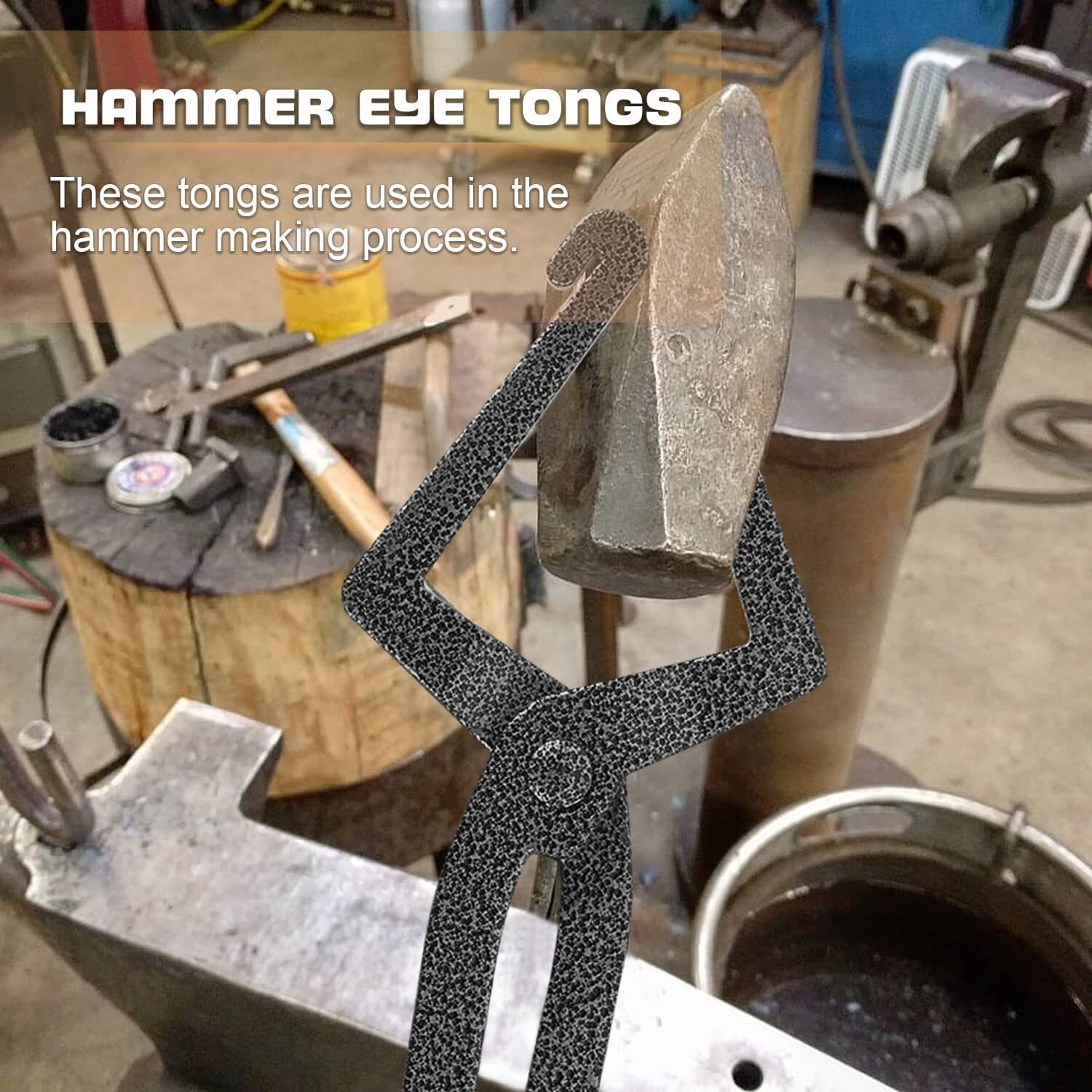 Hammer Eye Pick Up Tongs Blacksmiths Bladesmiths for Beginner & Professional